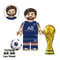 TV6503 Messi Ronaldo Mbappé Neymar Soccer Football Player World Mini Building Block Action Figure Educational Toy For Kids