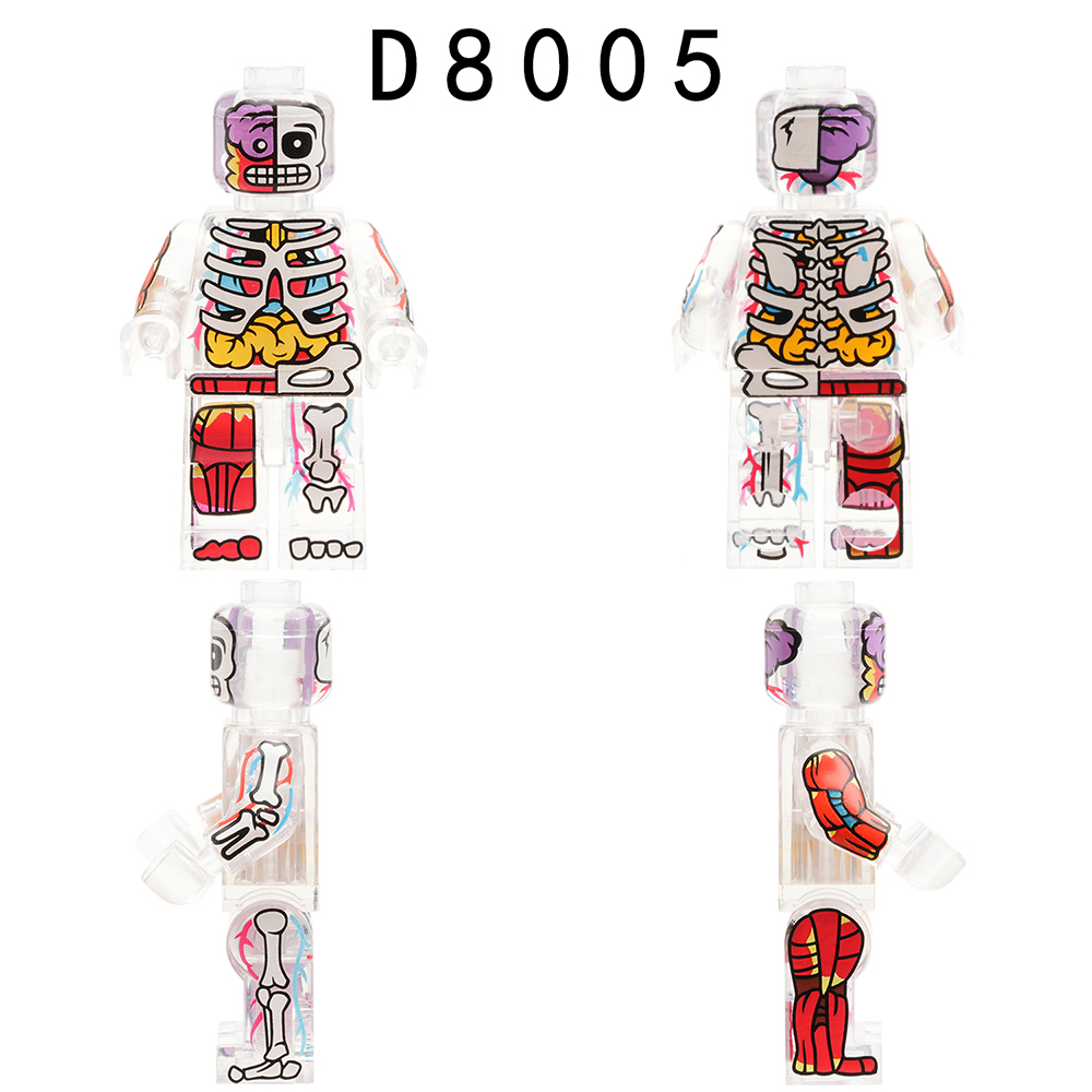 D8005 New Horrid Dissect People Brick Halloween Mini Action Figus Figurines Diy Building Blocks Sets Model Toys For Kid