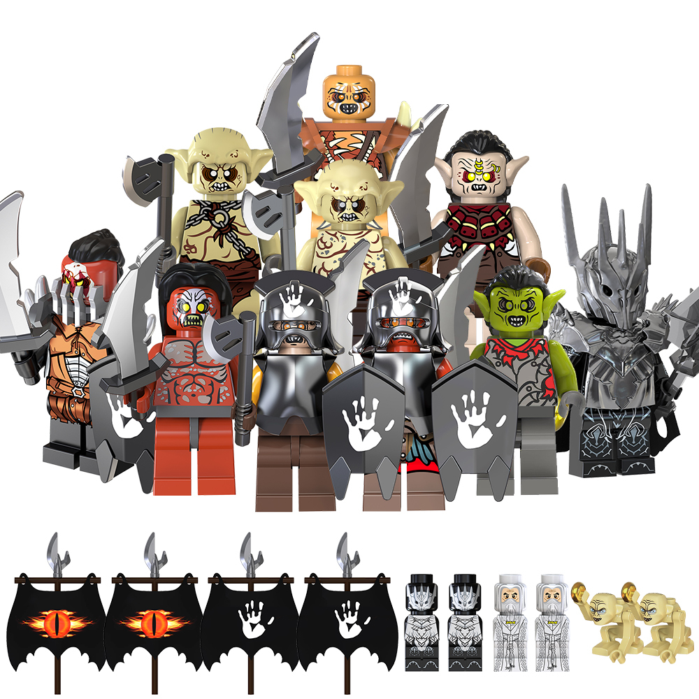TV6402 Lord Of The Rings  Movie ORCS Uruk-haf Goblin  Mini Bricks Building Block Figure Plastic Educational Kids Toys