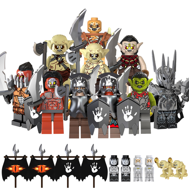TV6402 Lord Of The Rings  Movie ORCS Uruk-haf Goblin  Mini Bricks Building Block Figure Plastic Educational Kids Toys