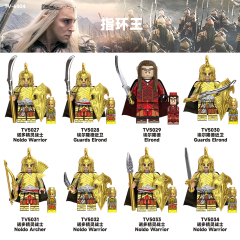 TV6404 Lord Of The Rings Movie Noldo Warrior Guards Elrond Mini Bricks Building Block Figure Plastic Educational Kids Toys