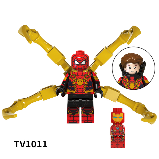 TV6202 Marvel Comics Super Heroes Black Panther Spider-Man Venom Iron Man Thor Mini Bricks Building Block Figure Toys For Kids