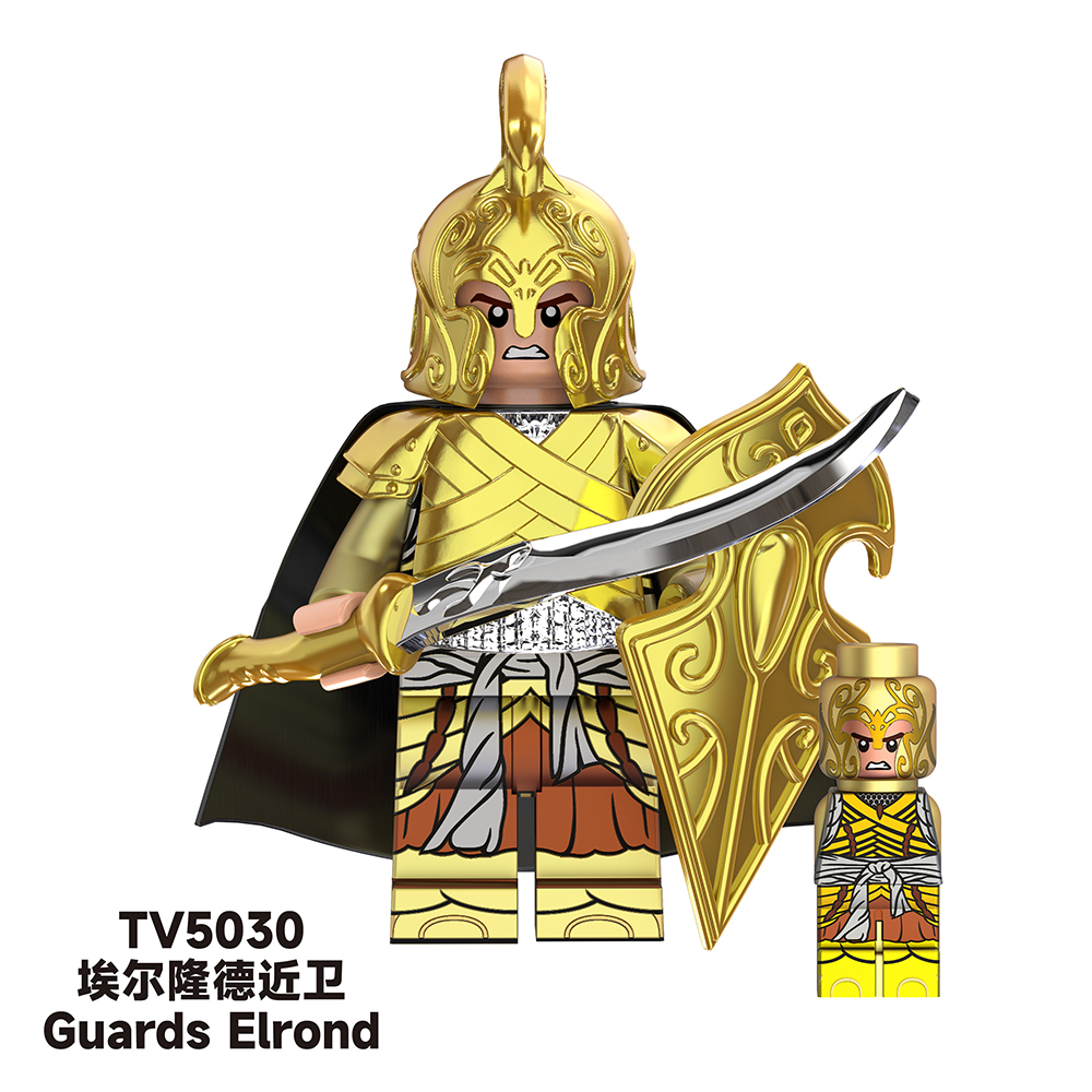 TV6404 Lord Of The Rings Movie Noldo Warrior Guards Elrond Mini Bricks Building Block Figure Plastic Educational Kids Toys