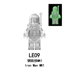 LE07-09  American Marvel Comics Super Heroes Movie Character Iron Man MK1 Juguetes Building Blocks Mini Toys  Kids Boys Girls