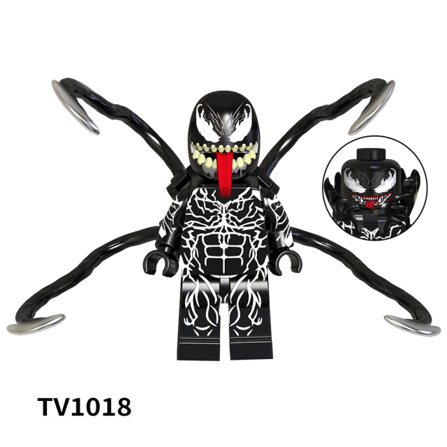 TV6203 Marvel Comics Super Heroes Riot Venom Carnage Anti-Venom Deadpool Mini Bricks Building Block Figure Toys For Kids
