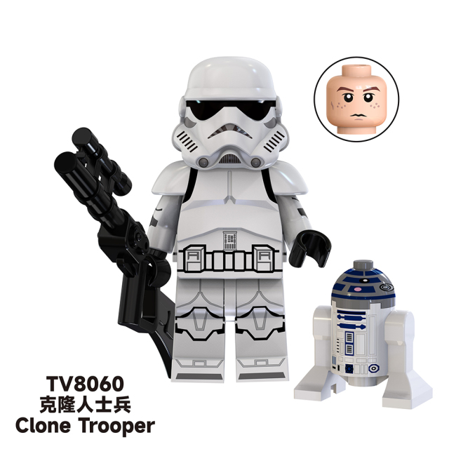 TV6108 Star War Trooper Clone Commander Fox Stone Ganch Bly Mini Building Blocks Action Figures Children Education Toy