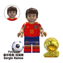 TV6504 Ronaldo Mbappé Neymar Kaká Soccer Football Player World Mini Building Block Action Figure Educational Toy For Kids