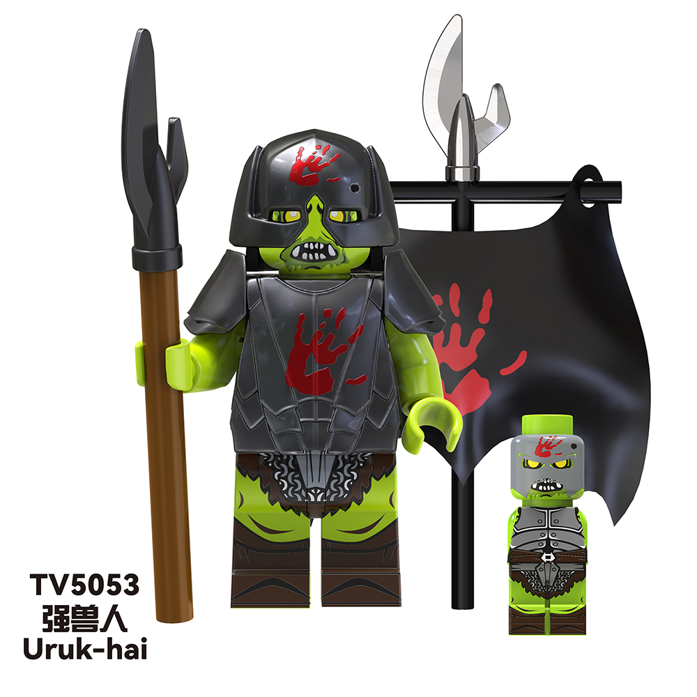 TV6407 Movies Uruk-hai Weapons Soldier Figures Juguetes Child DIY Building Block Sets Children Educational Kids Toys