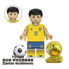 TV6504 Ronaldo Mbappé Neymar Kaká Soccer Football Player World Mini Building Block Action Figure Educational Toy For Kids