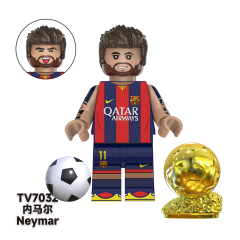 TV6504 Ronaldo Mbappé Neymar Kaká Soccer Football Player World Mini Building Block Action Figure Educational Toy For Kids
