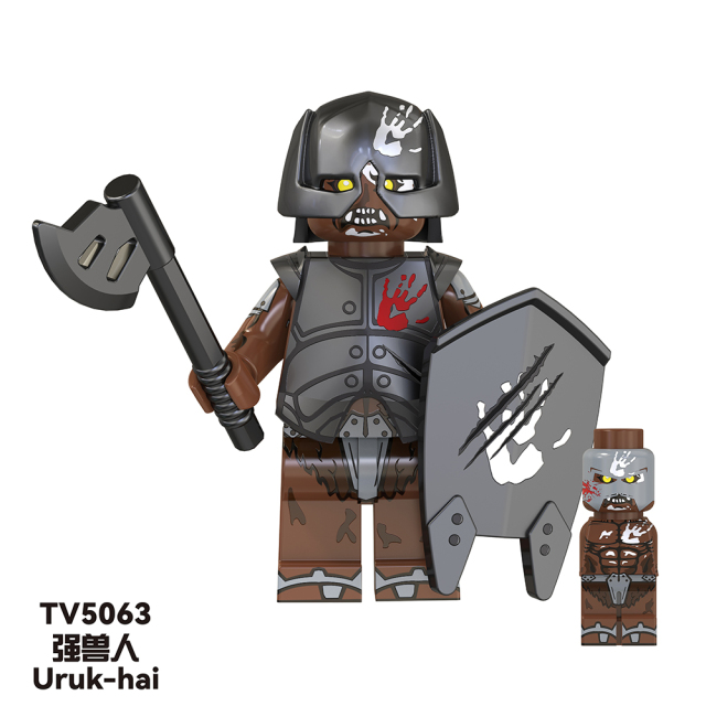 TV6408 Movies Uruk-hai Weapons Soldier Figures Juguetes Child DIY Building Block Sets Children Educational Kids Toys