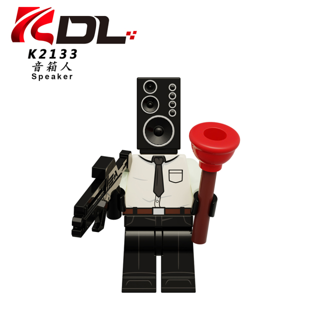 KDL818 Famous Skibidi Toilet Game Character Speaker TV People Monitor Toilet Man TV Man Minifigures Building Blocks Brick Educational Toys for Kids Boys girls