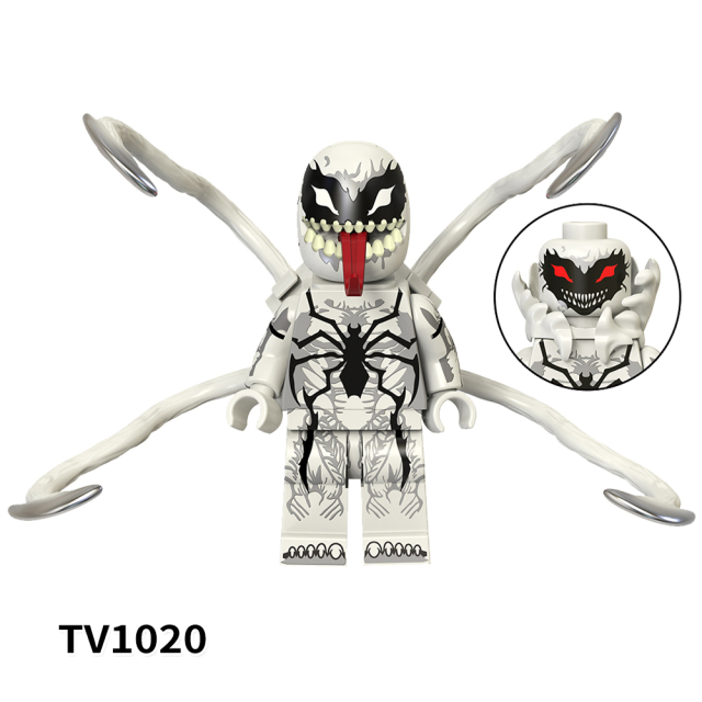 TV6203 Marvel Comics Super Heroes Riot Venom Carnage Anti-Venom Deadpool Mini Bricks Building Block Figure Toys For Kids