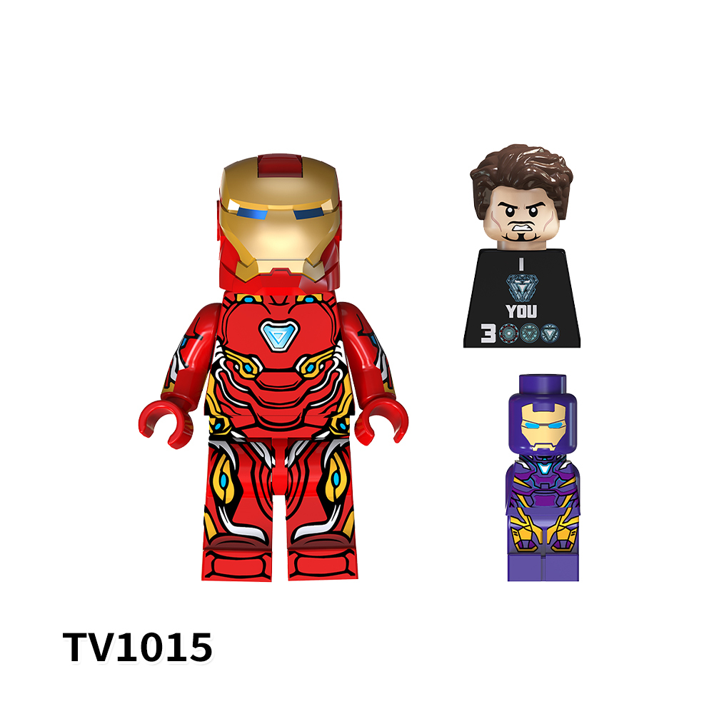 TV6202 Marvel Comics Super Heroes Black Panther Spider-Man Venom Iron Man Thor Mini Bricks Building Block Figure Toys For Kids