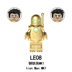 LE07-09  American Marvel Comics Super Heroes Movie Character Iron Man MK1 Juguetes Building Blocks Mini Toys  Kids Boys Girls