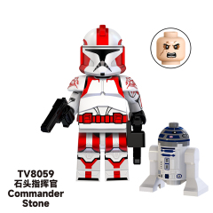 TV6108 Star War Trooper Clone Commander Fox Stone Ganch Bly Mini Building Blocks Action Figures Children Education Toy