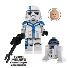 TV6108 Star War Trooper Clone Commander Fox Stone Ganch Bly Mini Building Blocks Action Figures Children Education Toy