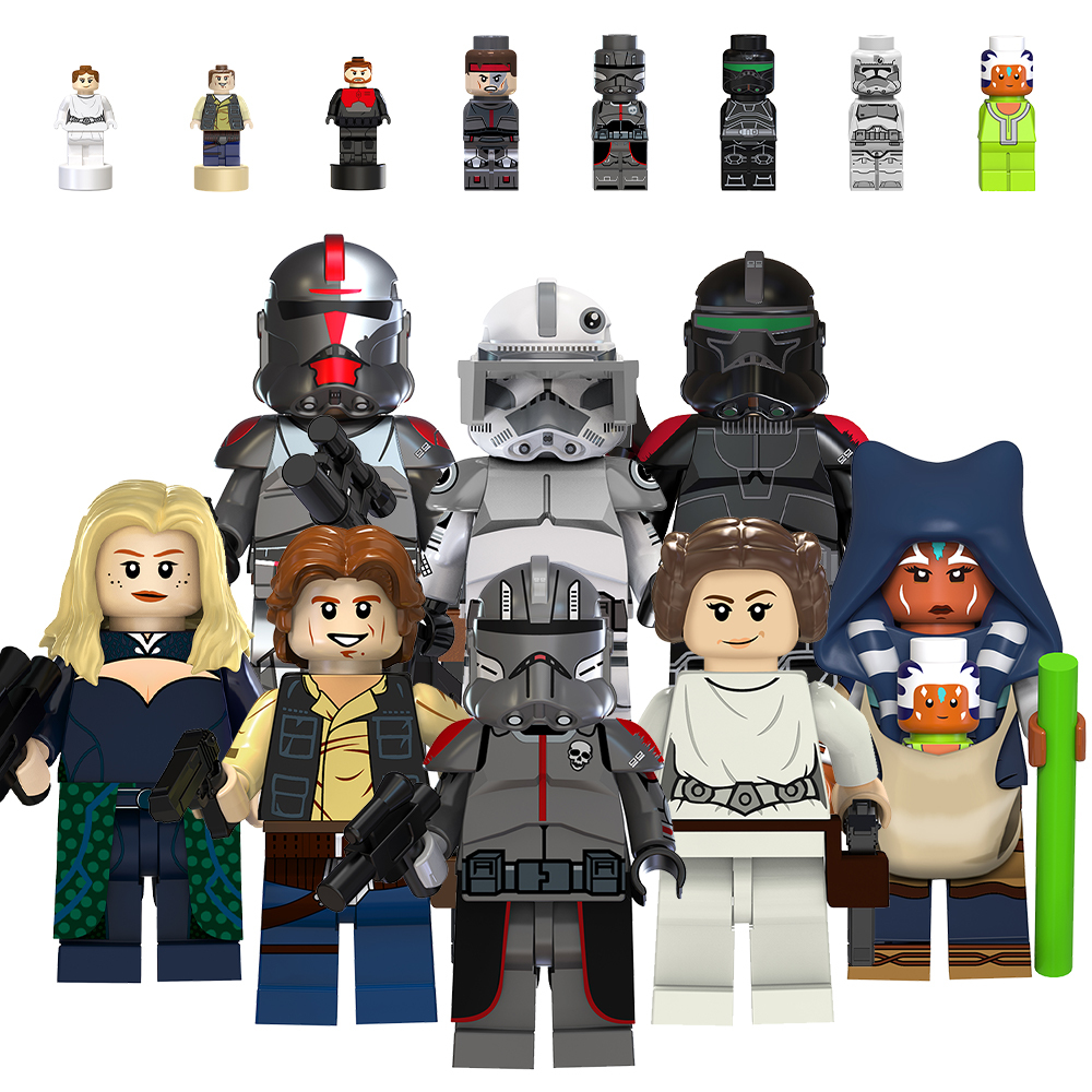 TV6107 Star War Leia Organa Han Solo Satine Kryze Clone Trooper Ahsoka Commander Building Block Figure Toy Bricks