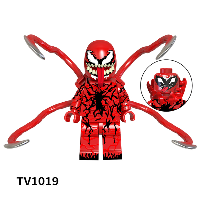 TV6203 Marvel Comics Super Heroes Riot Venom Carnage Anti-Venom Deadpool Mini Bricks Building Block Figure Toys For Kids