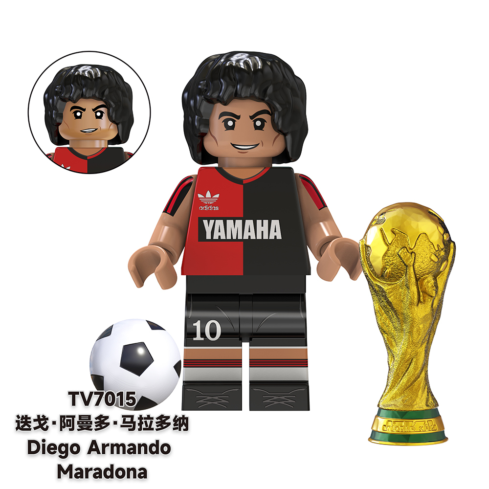 TV6502 Messi Ronaldo Benzema Kaká Soccer Football Player World Mini Building Block Action Figure Educational Toy For Kids