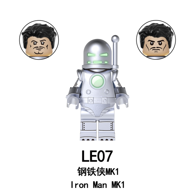 LE07-09  American Marvel Comics Super Heroes Movie Character Iron Man MK1 Juguetes Building Blocks Mini Toys  Kids Boys Girls