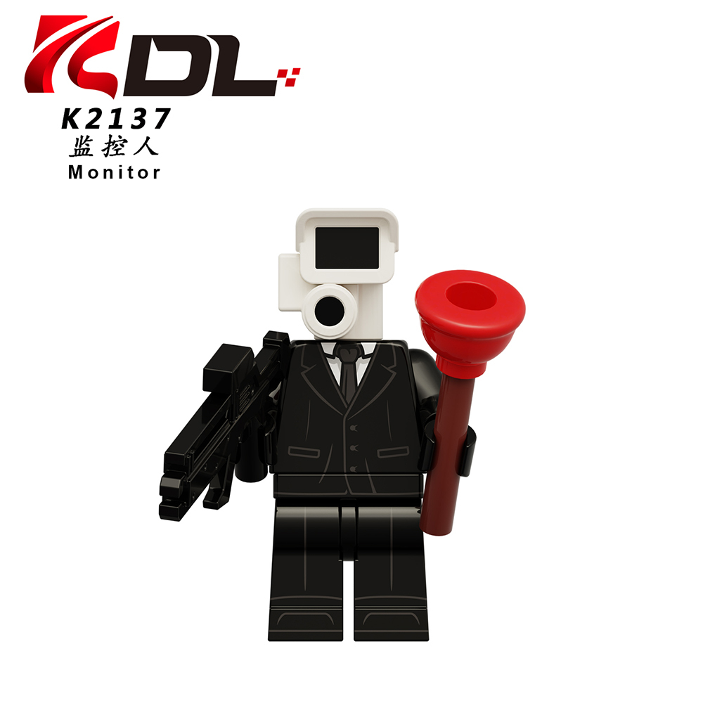 KDL818 Famous Skibidi Toilet Game Character Speaker TV People Monitor Toilet Man TV Man Minifigures Building Blocks Brick Educational Toys for Kids Boys girls