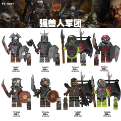 TV6407 Movies Uruk-hai Weapons Soldier Figures Juguetes Child DIY Building Block Sets Children Educational Kids Toys
