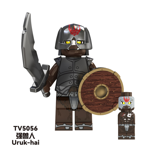 TV6407 Movies Uruk-hai Weapons Soldier Figures Juguetes Child DIY Building Block Sets Children Educational Kids Toys