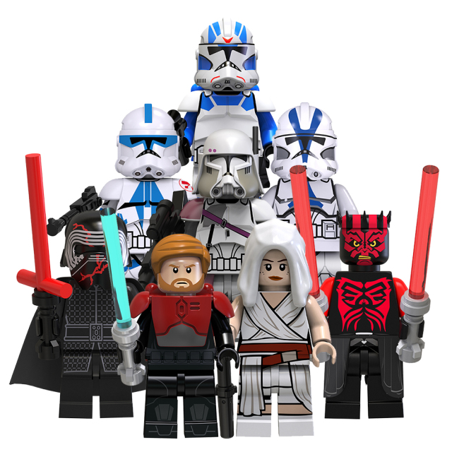 TV6104  Star Wars Movie Character Darth Maul Obi-Wan Minifigs Boy Juguetes Mini Building Blocks Educational Kids Toys
