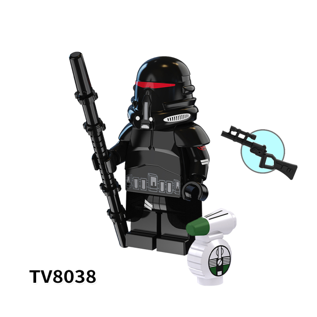 TV6105  Star Wars Movie Ahsoka Mace Windu Luke Skywalker with Baby Yoda Palpatine Commander Blackout Plastic Building Blocks Kids Toys