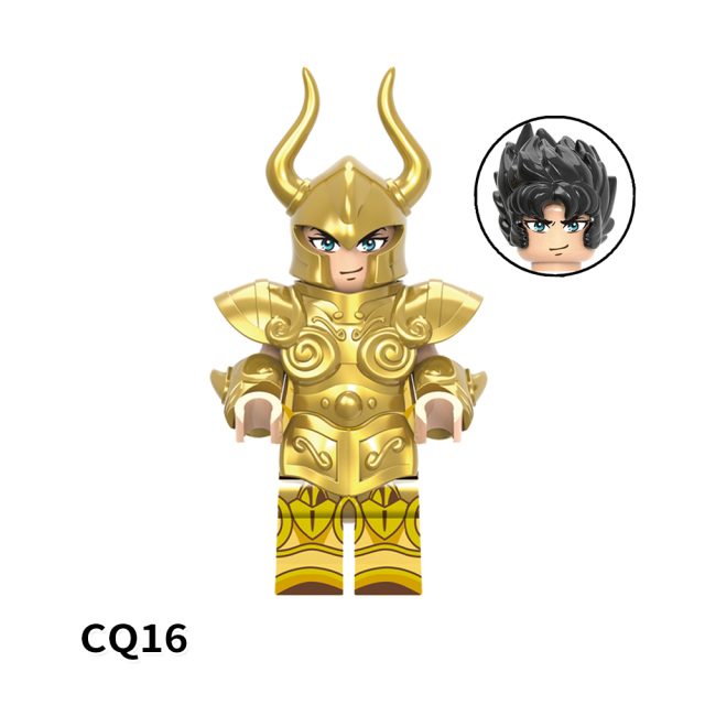 CQ11-16 Gold Twelve Constellation Saint Leo Sagittarius Scorpius Aquarius Cancer Capricornus Building Blocks Kids Mini Gift Toys
