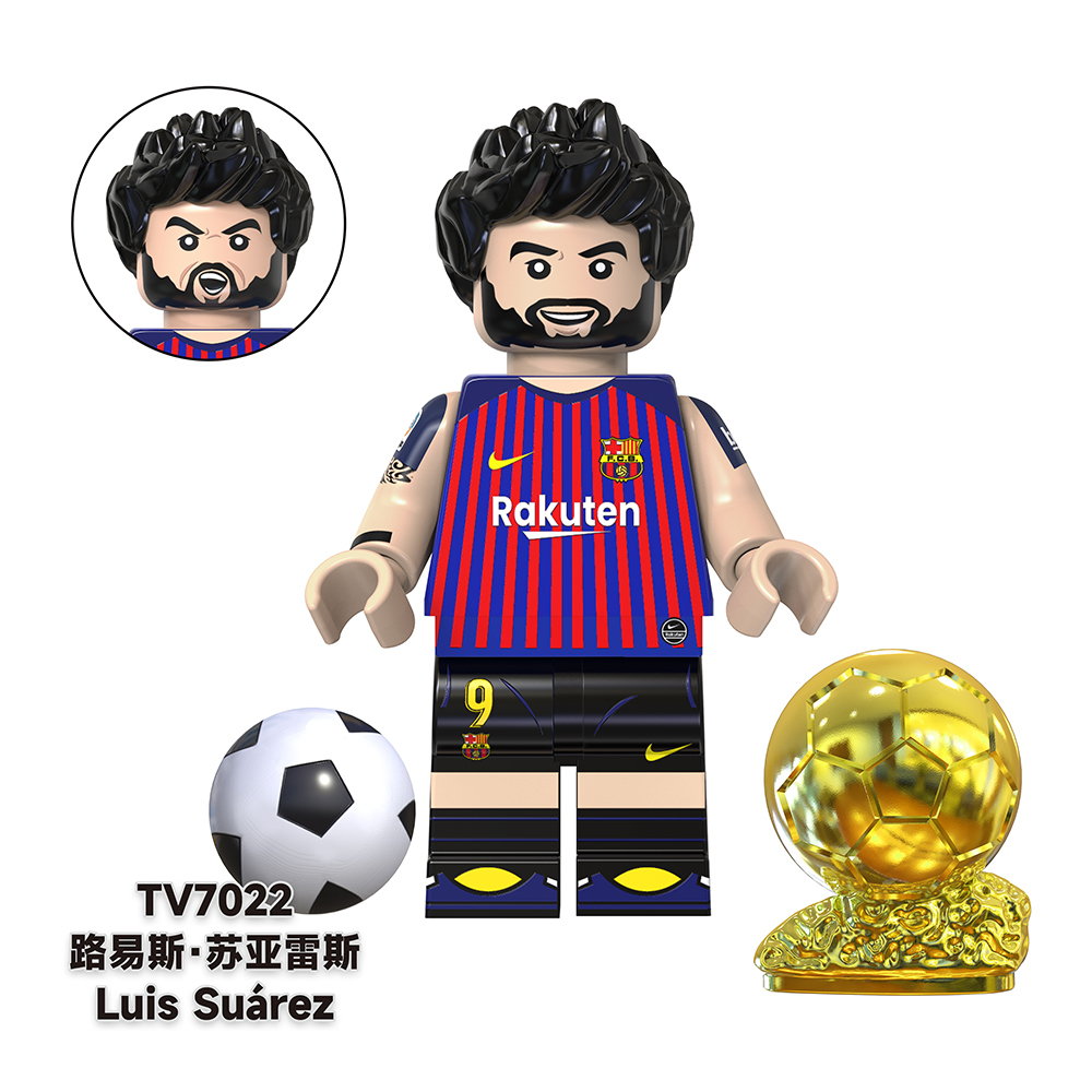 TV6503 Messi Ronaldo Mbappé Neymar Soccer Football Player World Mini Building Block Action Figure Educational Toy For Kids