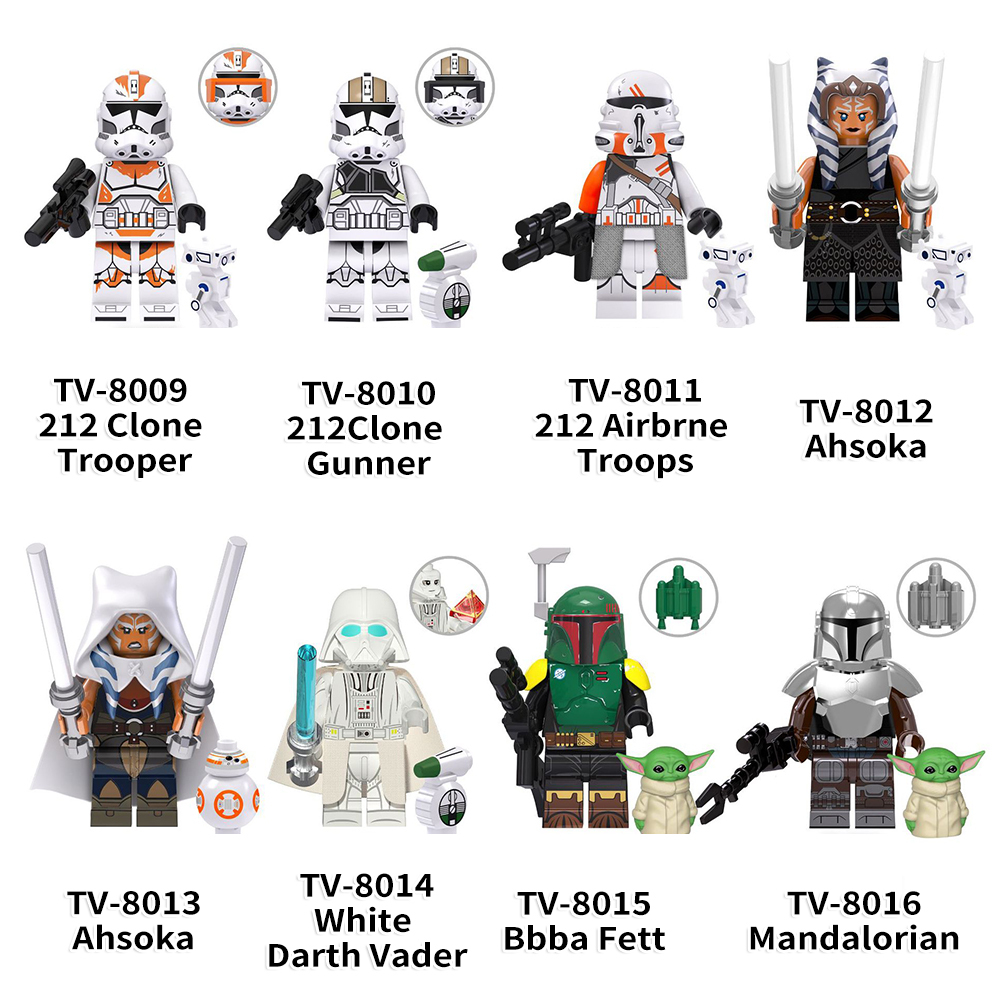 TV6102  Star Wars Movie Character 212 Clone Gunner  Airbrne Trooper Boy Juguetes Mini Building Blocks Educational Kids Toys