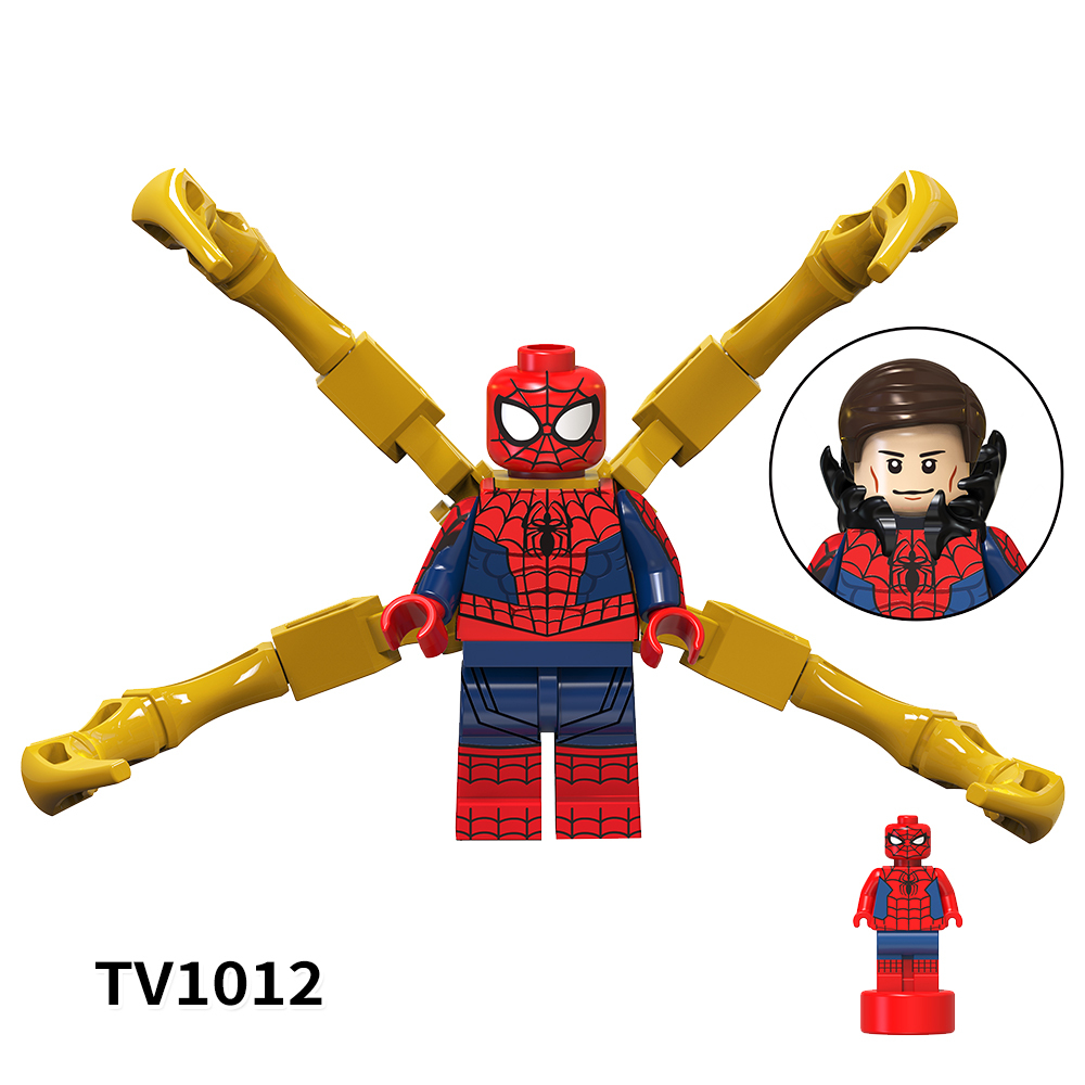 TV6202 Marvel Comics Super Heroes Black Panther Spider-Man Venom Iron Man Thor Mini Bricks Building Block Figure Toys For Kids