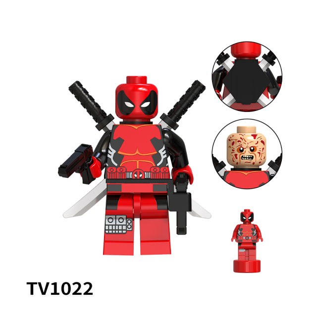 TV6203 Marvel Comics Super Heroes Riot Venom Carnage Anti-Venom Deadpool Mini Bricks Building Block Figure Toys For Kids