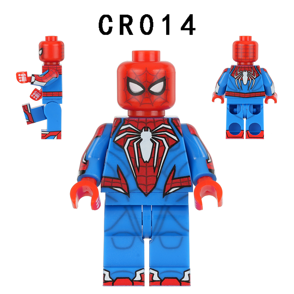 CR013-014  Super Heroes Movie Character Peter Parker Spider-Man Collect Bricks Educational Building Blocks Children Mini Toys