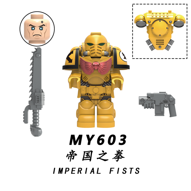 MY601-605 Ultramarines Blood Angel Imperial Fists Decoration Assembly Plastic Building Block Boys Kids Toys
