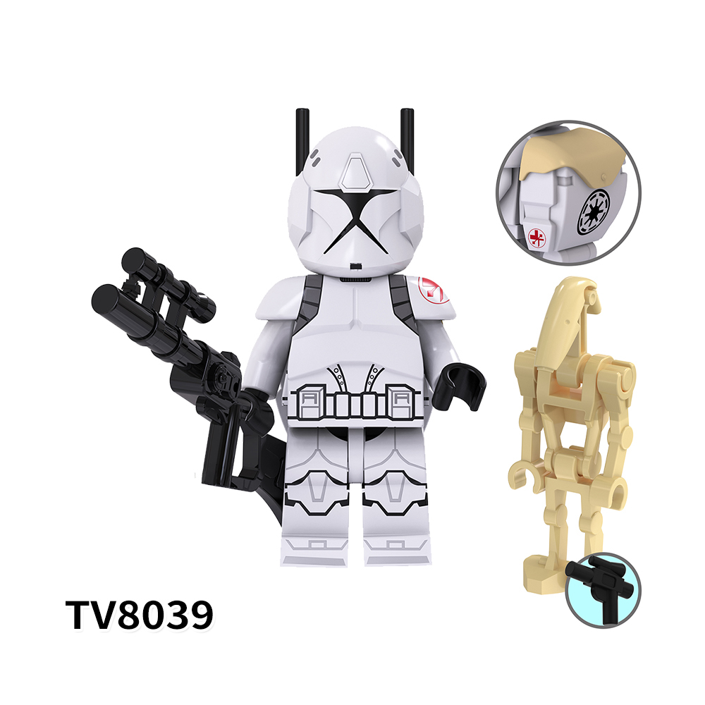 TV6106 Star War Mini Brick Ahsoka Temple Guard Luke Skywalker C-3po Driver Battle Droid Clone Trooper Building Blocks Kids Toys