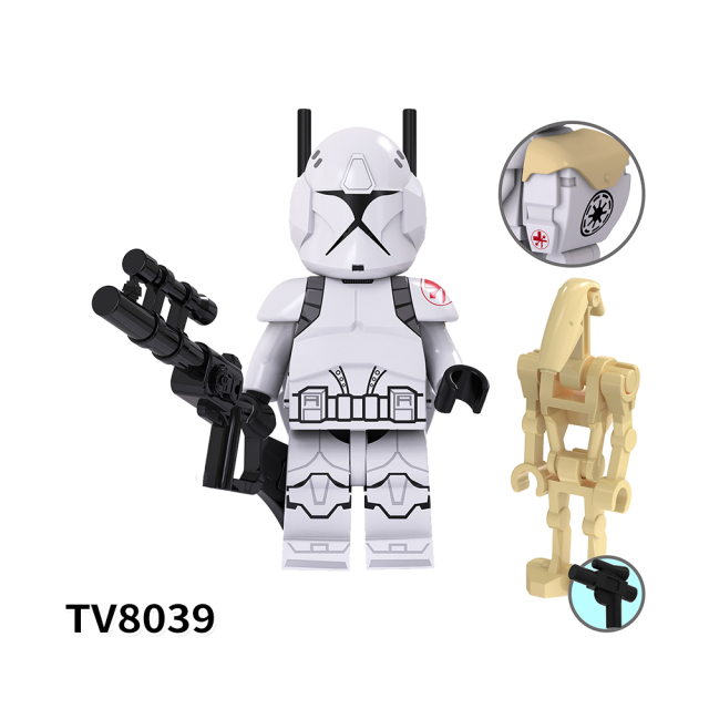 TV6106 Star War Mini Brick Ahsoka Temple Guard Luke Skywalker C-3po Driver Battle Droid Clone Trooper Building Blocks Kids Toys
