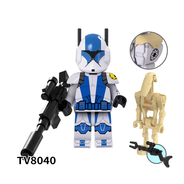 TV6106 Star War Mini Brick Ahsoka Temple Guard Luke Skywalker C-3po Driver Battle Droid Clone Trooper Building Blocks Kids Toys