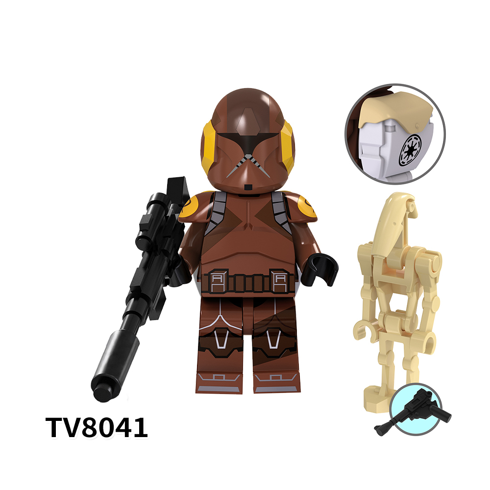 TV6106 Star War Mini Brick Ahsoka Temple Guard Luke Skywalker C-3po Driver Battle Droid Clone Trooper Building Blocks Kids Toys