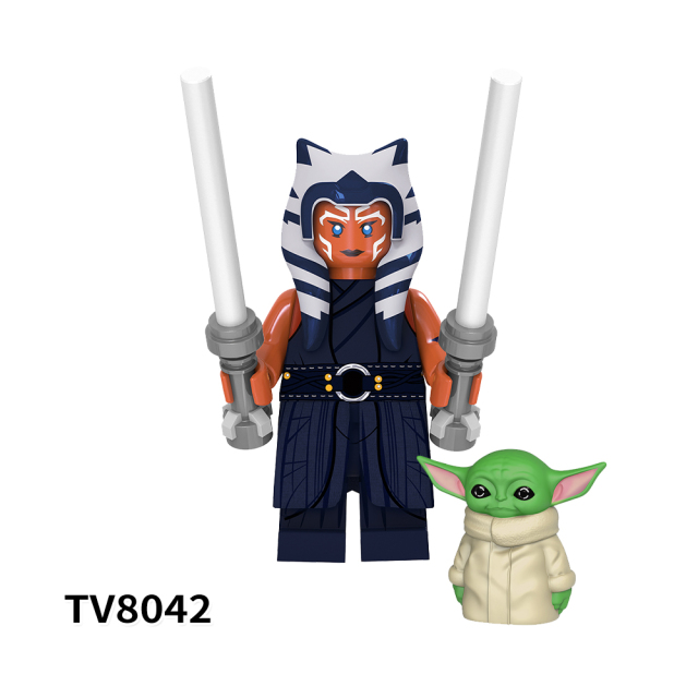 TV6106 Star War Mini Brick Ahsoka Temple Guard Luke Skywalker C-3po Driver Battle Droid Clone Trooper Building Blocks Kids Toys