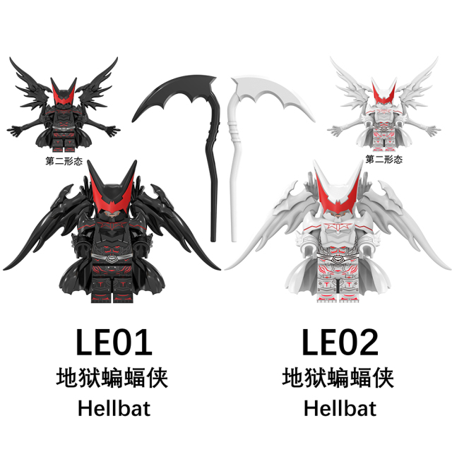 LE01-02  Movie DC Comic SuperHero Batman Hellbat Juguetes Minifigs Building Blocks Sets Educational  Kids Toys