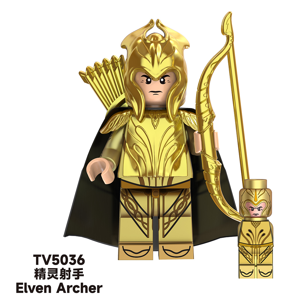 TV6405 Lord Of The Rings Movie Elven Warrior Archer Guards Mini Bricks Building Block Figure Plastic Educational Kids Toys