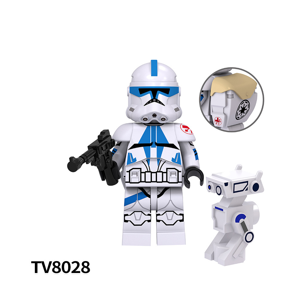 TV6104  Star Wars Movie Character Darth Maul Obi-Wan Minifigs Boy Juguetes Mini Building Blocks Educational Kids Toys