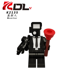 KDL818 Famous Skibidi Toilet Game Character Speaker TV People Monitor Toilet Man TV Man Minifigures Building Blocks Brick Educational Toys for Kids Boys girls