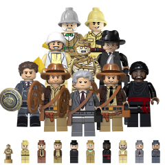 TV6301 Raiders of the Lost Ark Movie Assemble Indiana Jones  Dr. Rene Belloq Educational Building Blocks for Kids Gift Toys