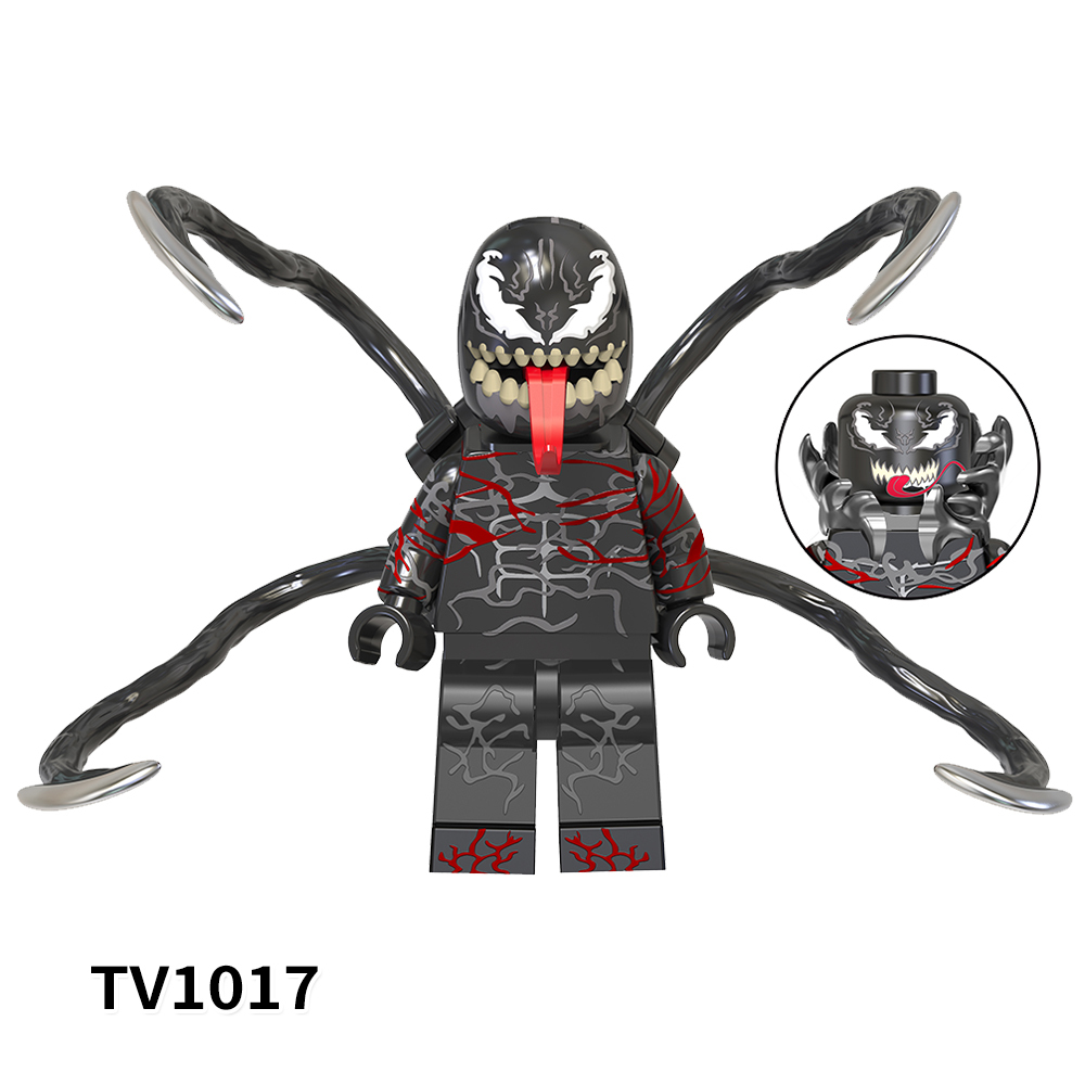 TV6203 Marvel Comics Super Heroes Riot Venom Carnage Anti-Venom Deadpool Mini Bricks Building Block Figure Toys For Kids
