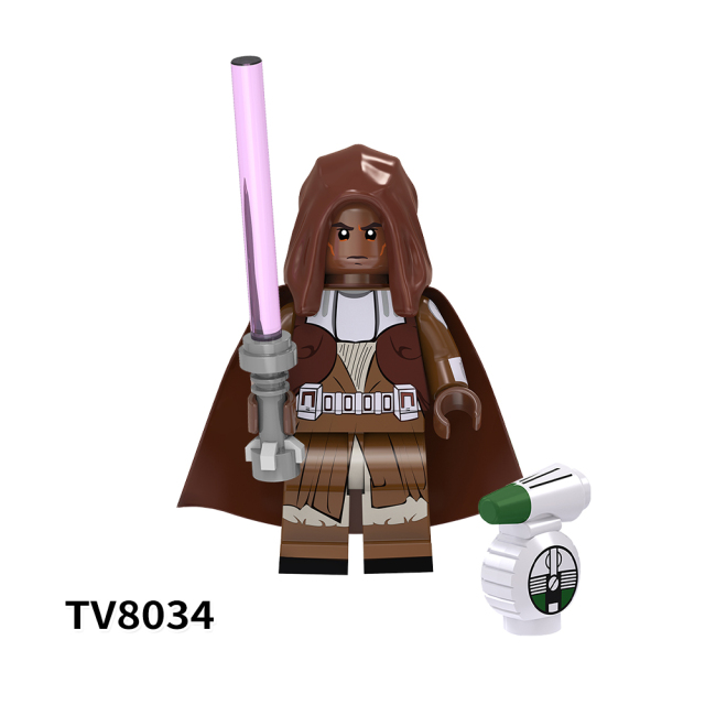TV6105  Star Wars Movie Ahsoka Mace Windu Luke Skywalker with Baby Yoda Palpatine Commander Blackout Plastic Building Blocks Kids Toys