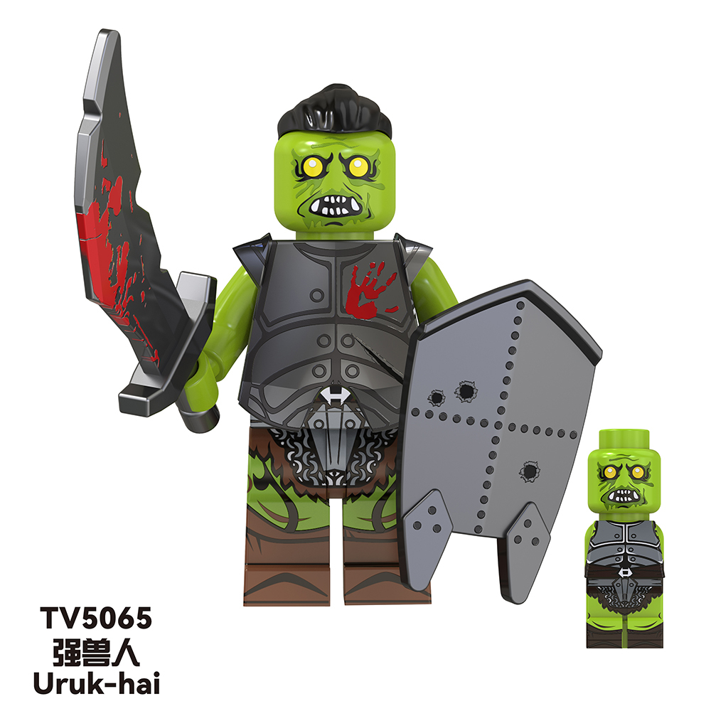 TV6408 Movies Uruk-hai Weapons Soldier Figures Juguetes Child DIY Building Block Sets Children Educational Kids Toys